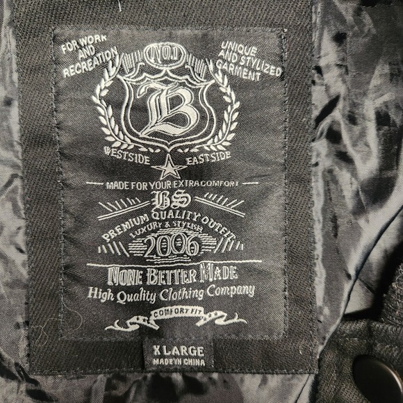 VTG Varsity Jacket XL Black and Gray Prep‎ Emo - Picture 5 of 5